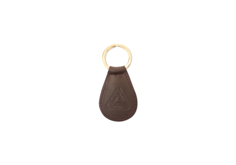Palace Leather Keyring Brown