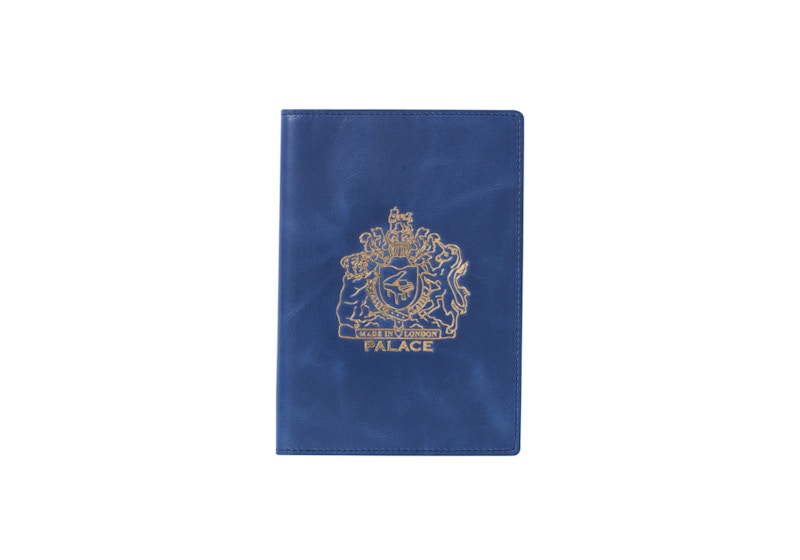 Palace Leather Passport Case Blue
