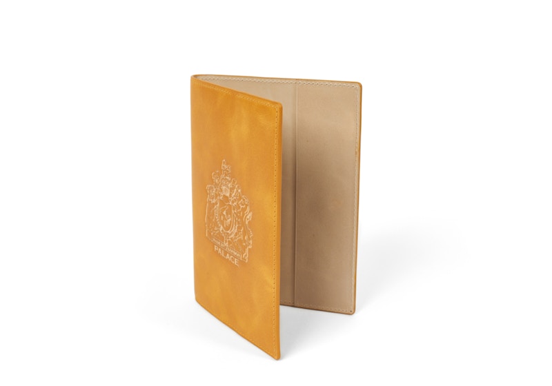 Palace Leather Passport Case Yellow