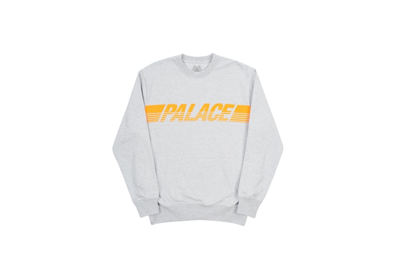 Palace Line Crew Grey Marl/Orange