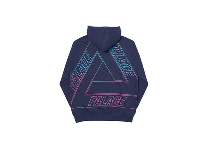 Palace Linear Triple Fade Hood Navy