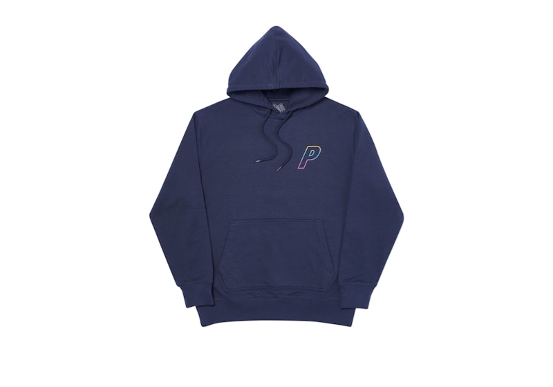 Palace Linear Triple Fade Hood Navy
