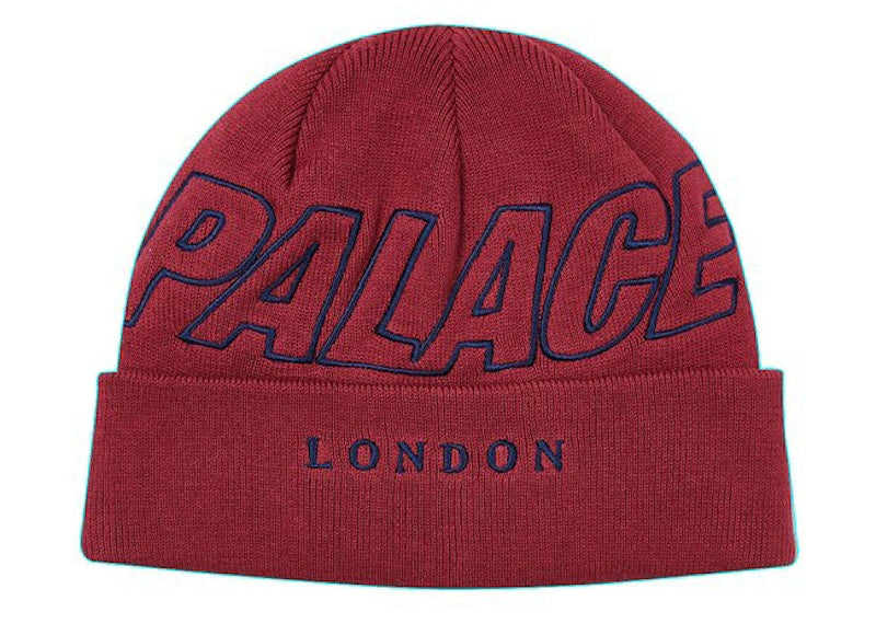 Palace London Beanie Burgundy
