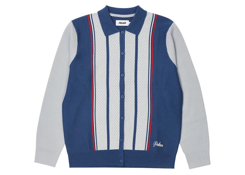 Palace London Knitted Polo Blue