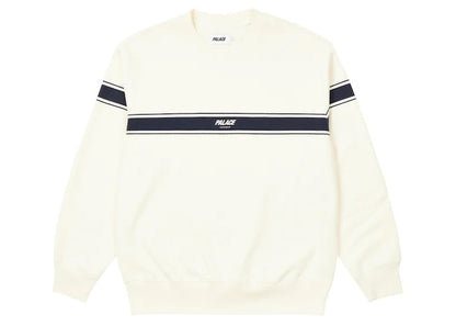 Palace London Tri Band Crew Off White