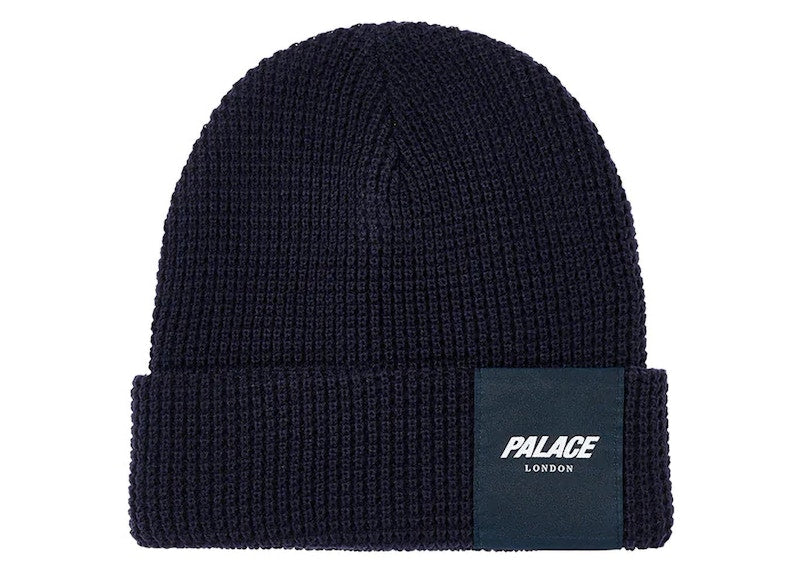 Palace London Waffle Beanie Navy