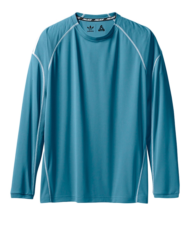 Palace x adidas Longsleeve T-shirt Blanch Sea/White
