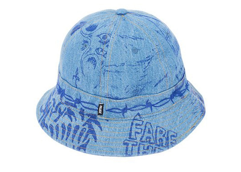 Palace Lotties Denim Bucket Hat Stone Wash