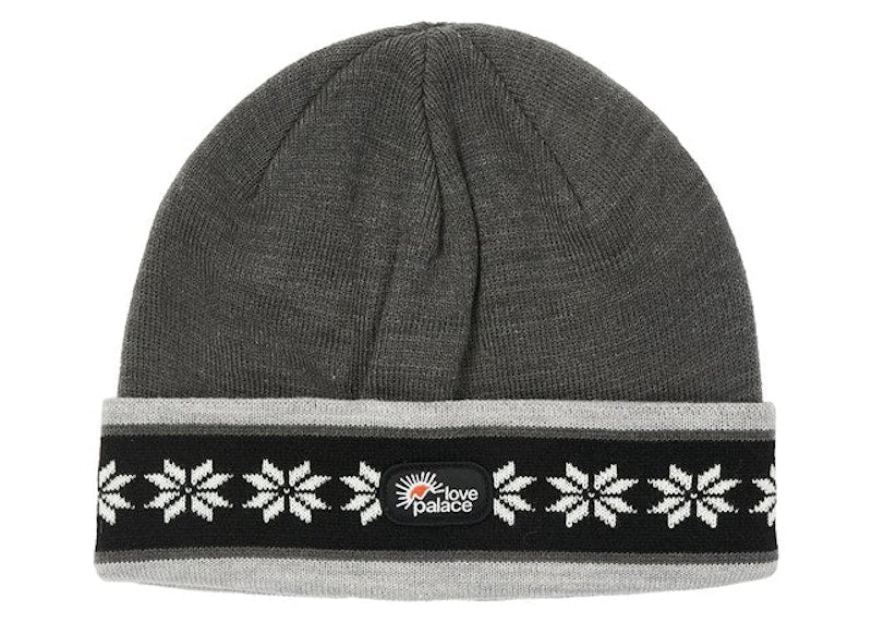 Palace Love Palace Snowflake Beanie Dark Grey Marl