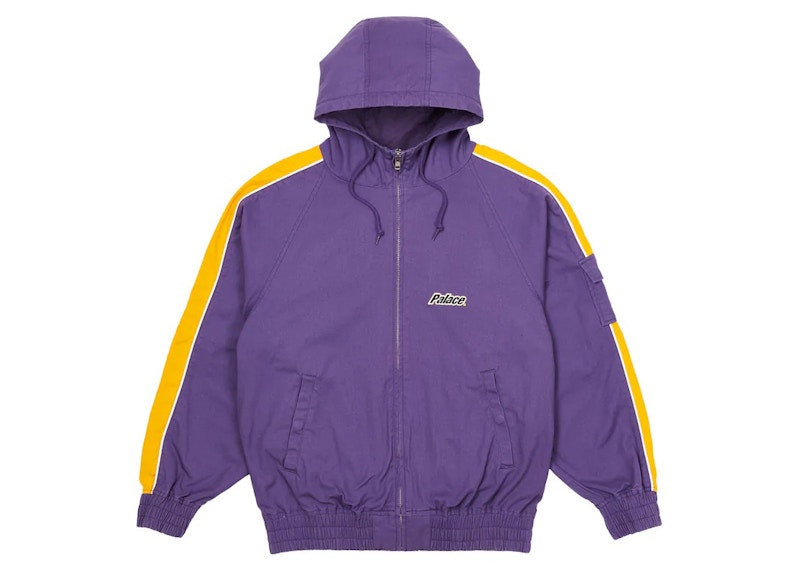 Palace Lowercase Hooded Cotton Jacket Purple/Yellow