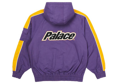 Palace Lowercase Hooded Cotton Jacket Purple/Yellow