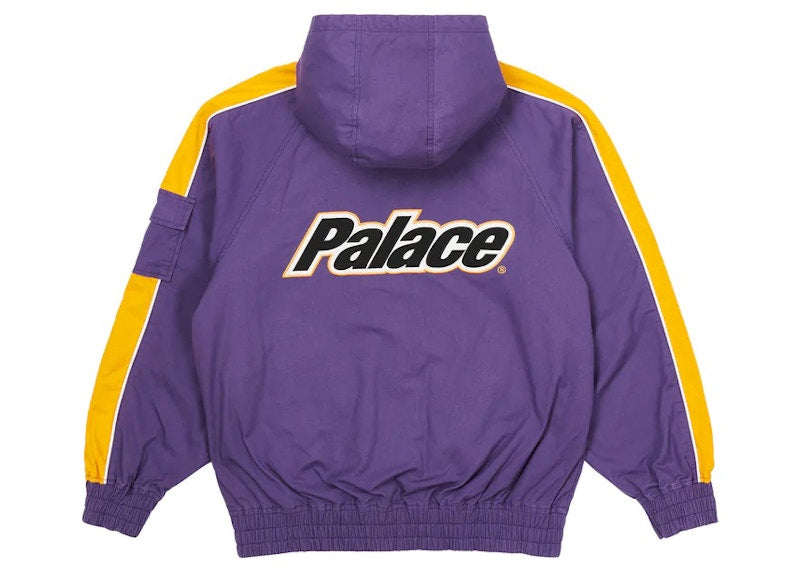 Palace Lowercase Hooded Cotton Jacket Purple/Yellow