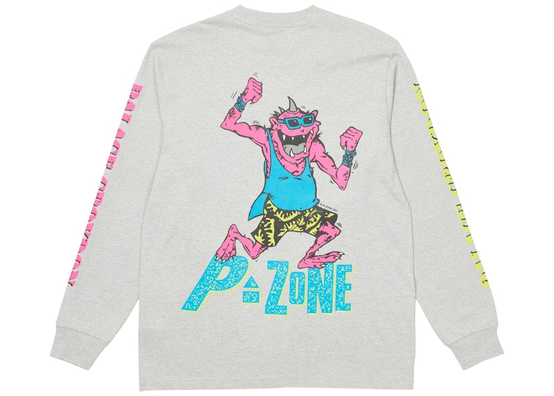 Palace M-Zone Mutant Stomp Longsleeve Grey Marl