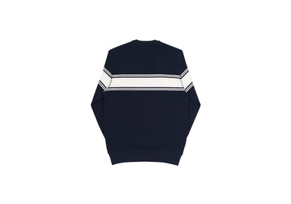 Palace Marina Stripe Pique Crew Navy/White