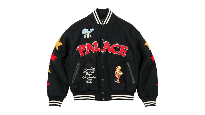Palace Mark Bode Varsity Jacket Black
