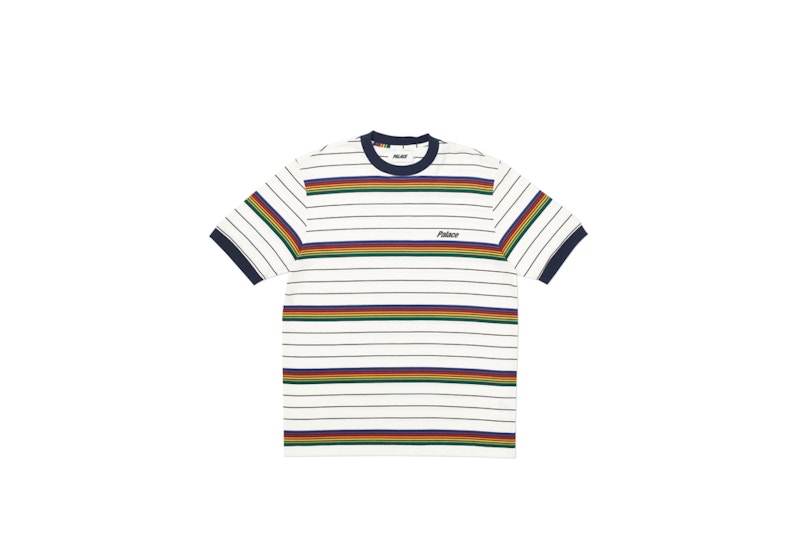 Palace Mershy-Pea Striped T-shirt White