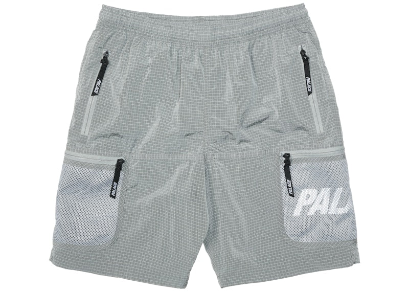 Palace Mesh Pocket Shell Shorts Grey