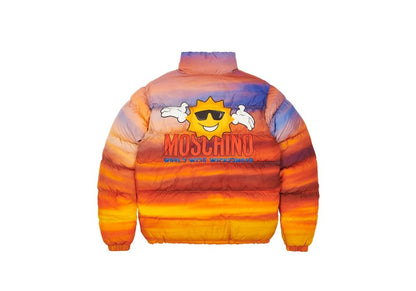 Palace Moschino Puffa Jacket Orange Cloud
