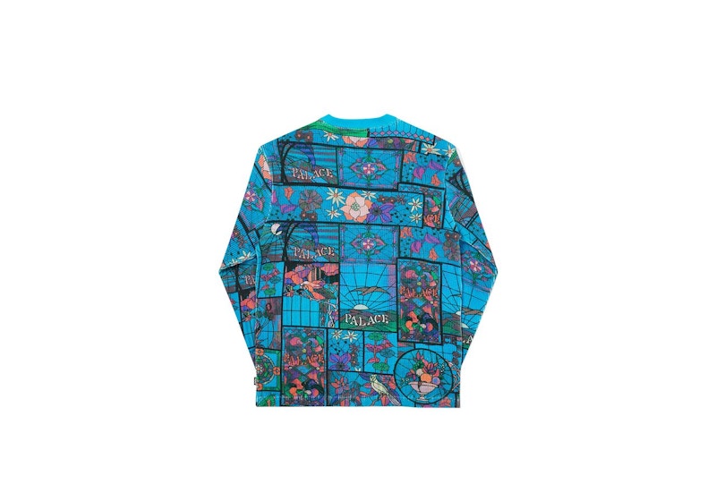 Palace Muchas Glassias Waffle Longsleeve Blue