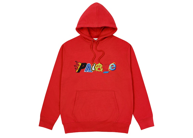 Palace Multi Hood Sweatshirt Red