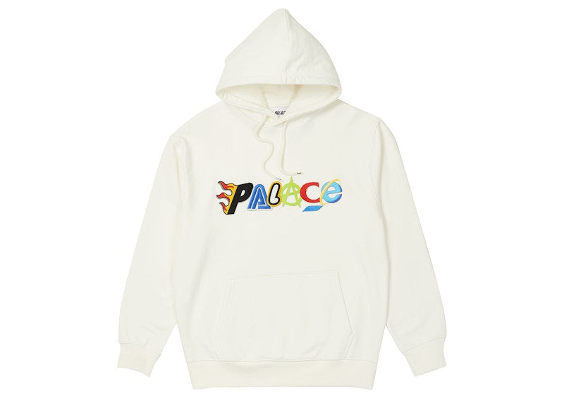 Palace Multi Hood Sweatshirt White