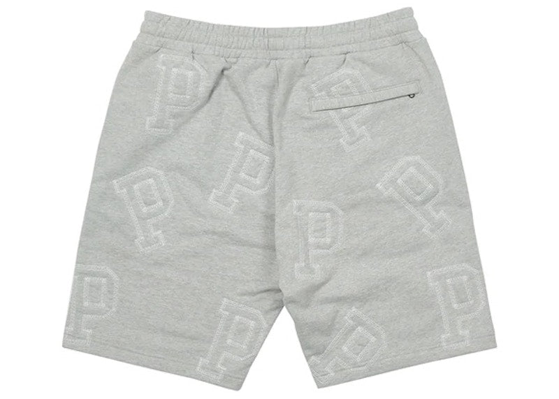Palace Multi P Sweat Shorts Grey Marl