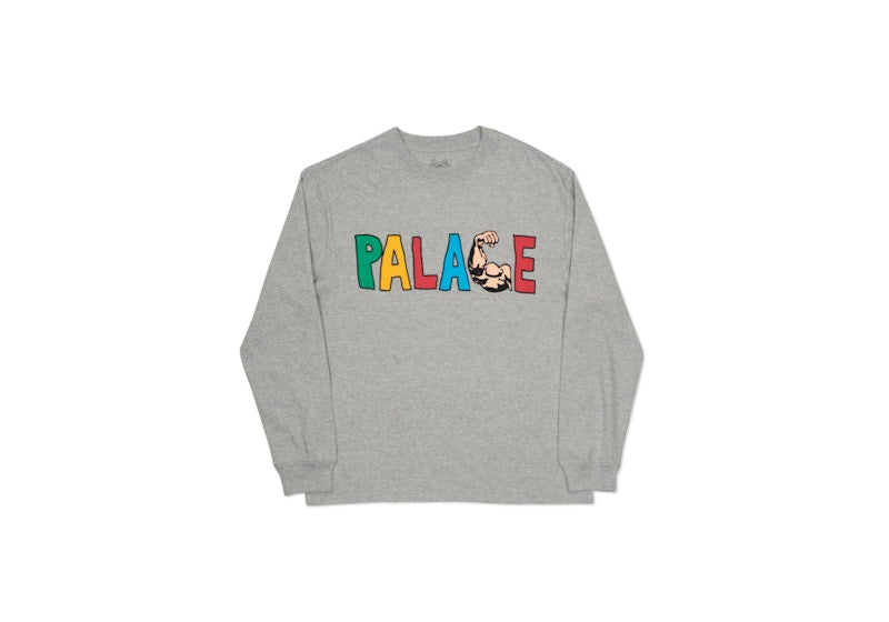 Palace Muscle L/S T-shirt Grey