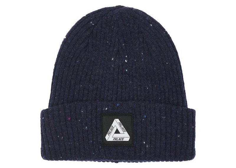 Palace Nepped Tri-Ferg Patch Beanie Navy
