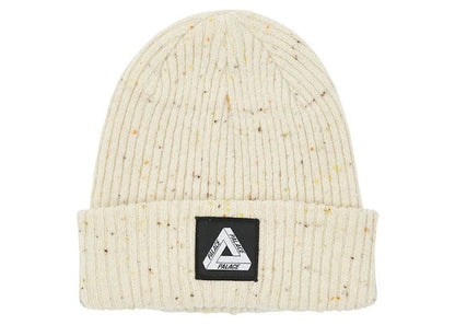 Palace Nepped Tri-Ferg Patch Beanie Off-White