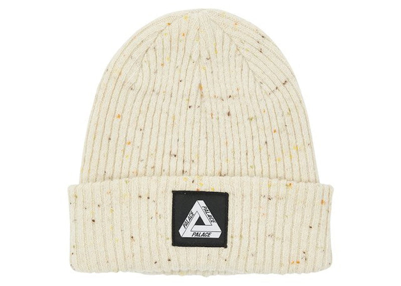 Palace Nepped Tri-Ferg Patch Beanie Off-White