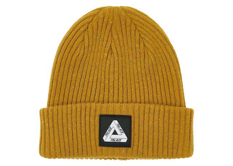 Palace Nepped Tri-Ferg Patch Beanie Tan