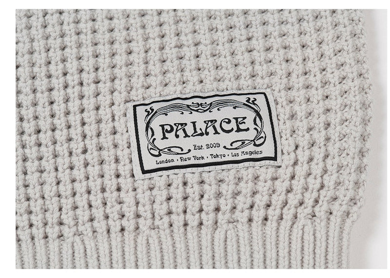 Palace Open Stripe Knit Grey