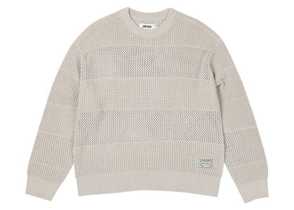 Palace Open Stripe Knit Grey