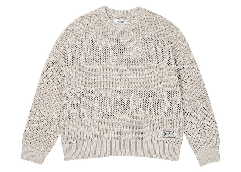 Palace Open Stripe Knit Grey