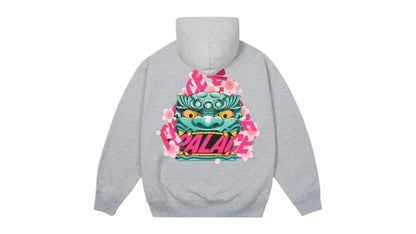 Palace Osaka Exclusive Tri-Ferg Hoodie Grey Marl