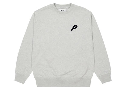 Palace P-3 Applique Crew Grey Marl