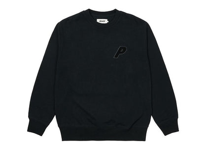 Palace P-3 Chenille Crew Black
