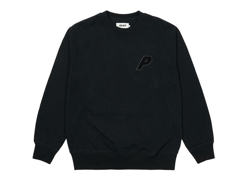 Palace P-3 Chenille Crew Black