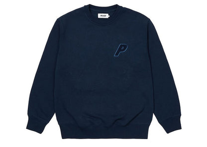 Palace P-3 Chenille Crew Navy