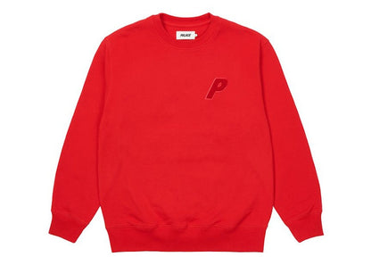 Palace P-3 Chenille Crew Red