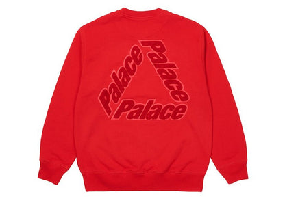Palace P-3 Chenille Crew Red