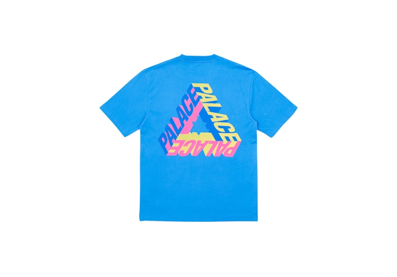 Palace P-3D T-Shirt (Summer 2017) Blue/Pink/Yellow