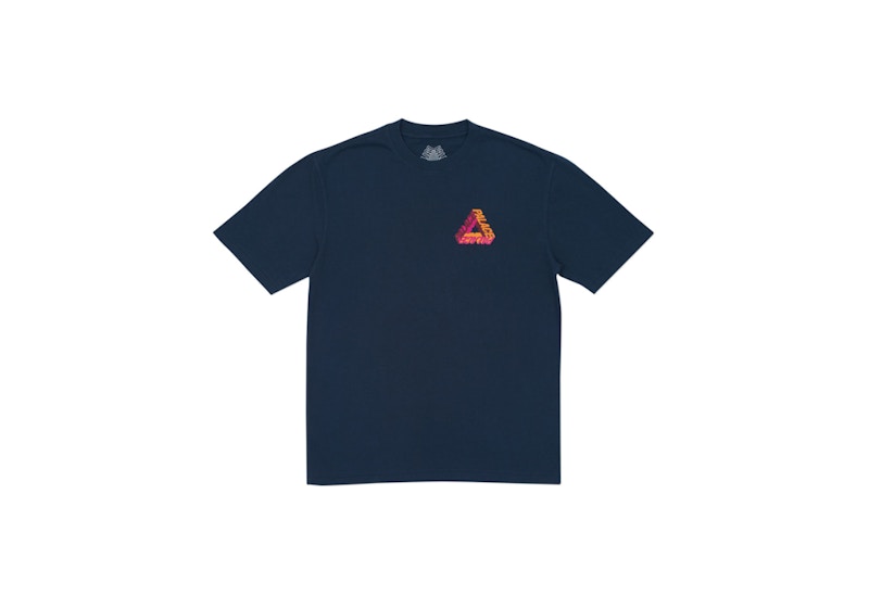 Palace P-3D T-Shirt (Summer 2017) Navy/Red/Orange/Pink