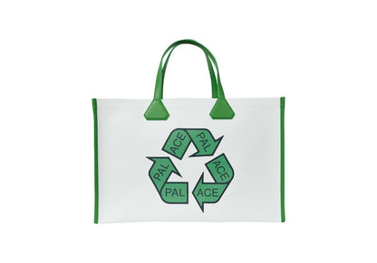 Palace P-Cycle Leather Tote Bag White