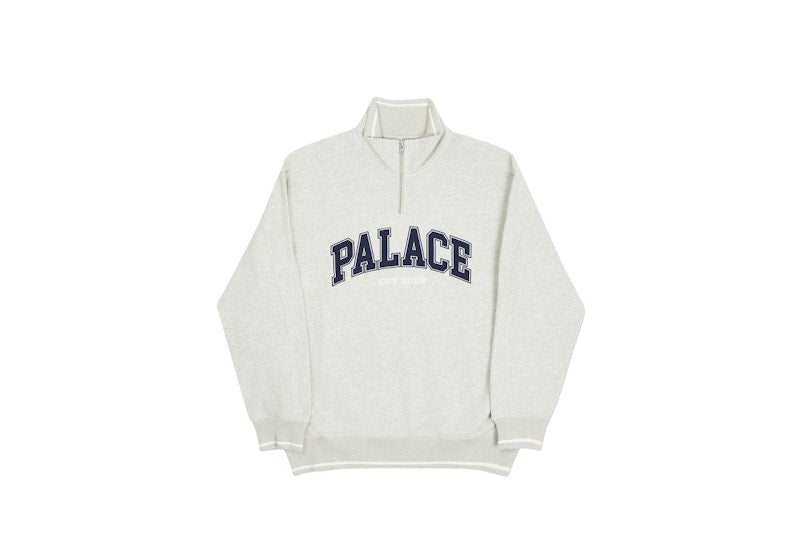 Palace P-Est Zip Crew Grey Marl