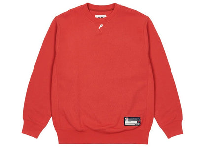 Palace P Neck Crew Dark Red