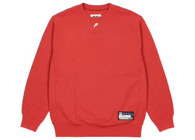Palace P Neck Crew Dark Red