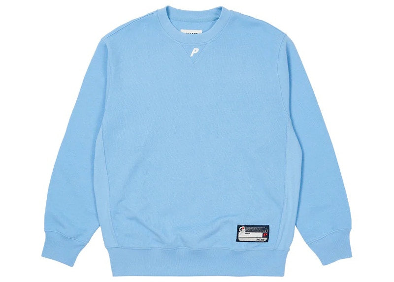 Palace P Neck Crew Sky Blue