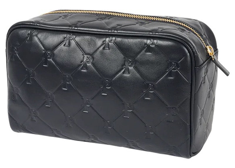Palace PAL-M-Gram Leather Washbag Midnight Blue