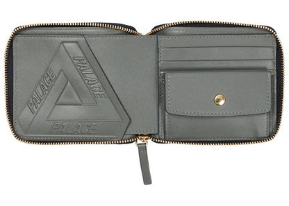 Palace PAL-M-Gram Leather Zip Wallet Midnight Blue